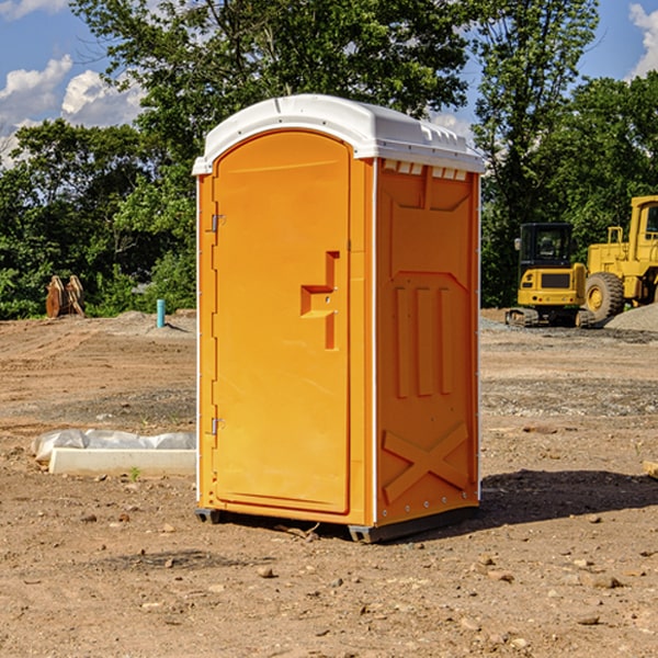 can i customize the exterior of the porta potties with my event logo or branding in Churchill